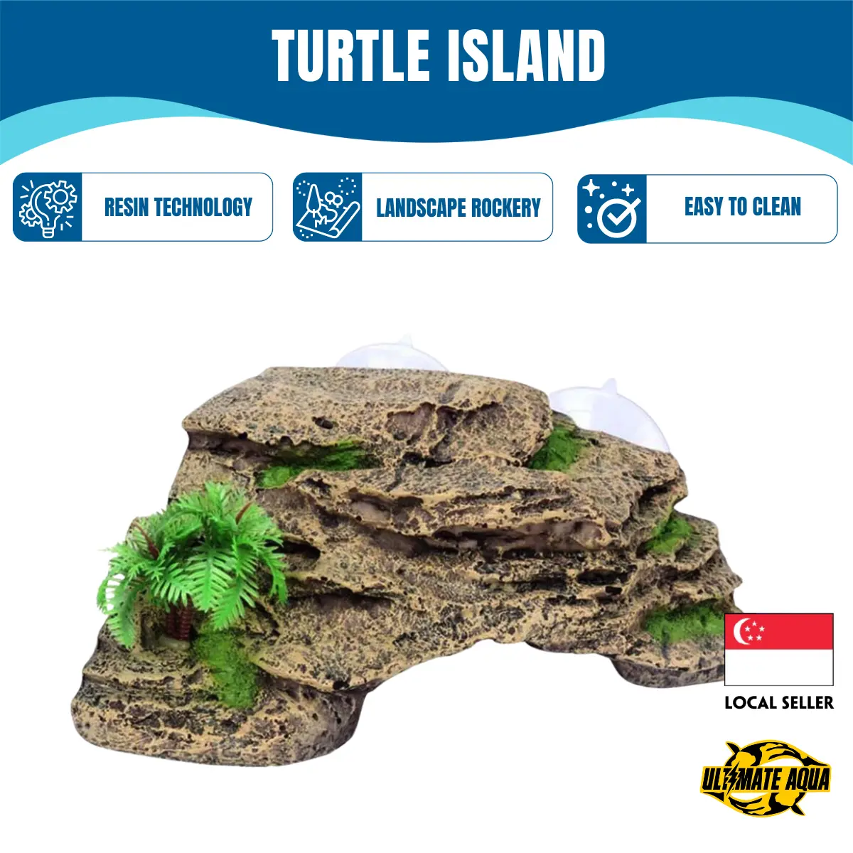 YEE Turtle Basking Platform, Turtle Stone Island For Climbing And Basking | Tortoise Basking Platform - Ultimate Aqua