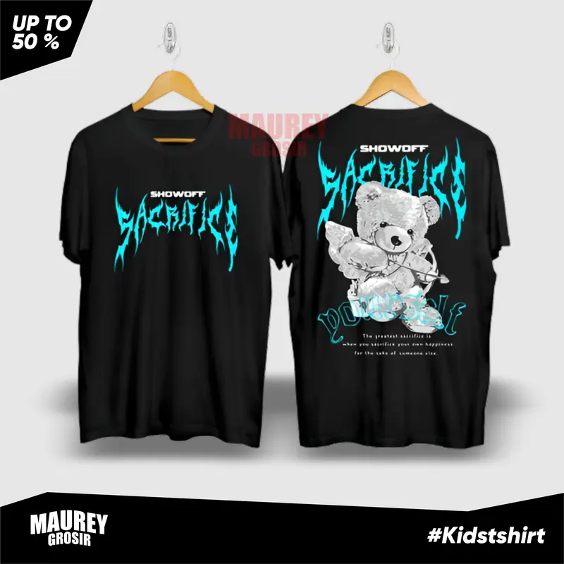 Fashion Anak-Anak Kaos Teddy Bear Usia 5-14th Terlaris Terkeren 0