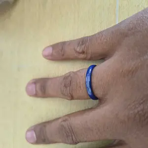 Racabel Amber Ceramic Ring Blue - Cincin Pria Wanita Keramik Biru Anti Karat