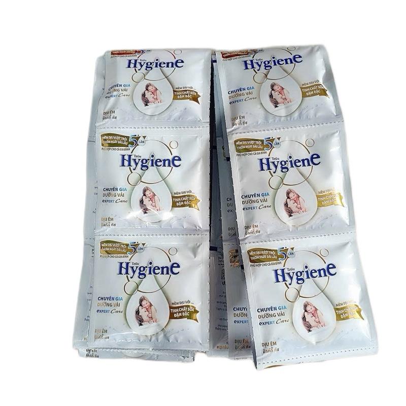 Nội Địa và VIệt Nam Sét 50 Gói Nước Xả Vải Hygiene Màu Trắng Giúp Quần Áo Sạch Sẽ Thơm Mát Khử Bọt Xà Phòng Chống Tái Bám Bẩn An Toàn Cho Da Tay
