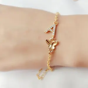 S-327 COD  Gelang HURUF  Rantai Fashion Trend Gelang Wanita Premium Quality Aksesoris gold hiasan Perempuan Perhiasan Bracelets Bracelet