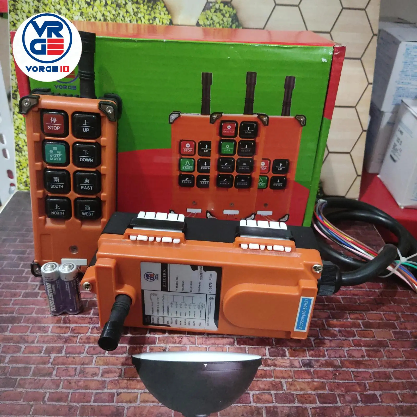 VORGE F21-E1B-8S Remote Wireless Industrial Hoist Crane Push Button 8