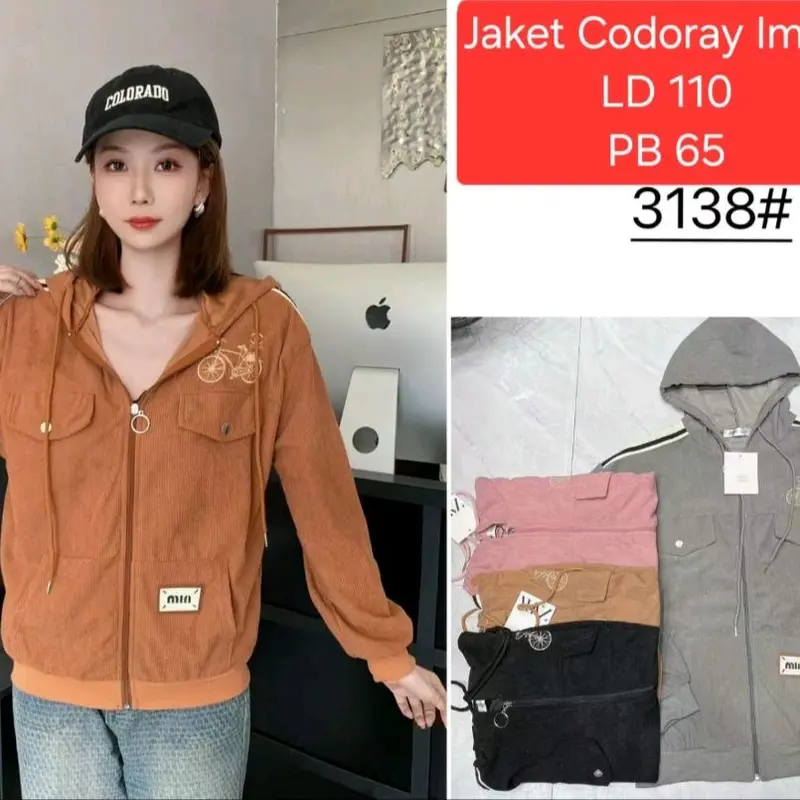 JACKET CORDOROY WANITA IMPORT / JACKET KEKINIAN CORDOROY FIT TO XL Polos 2