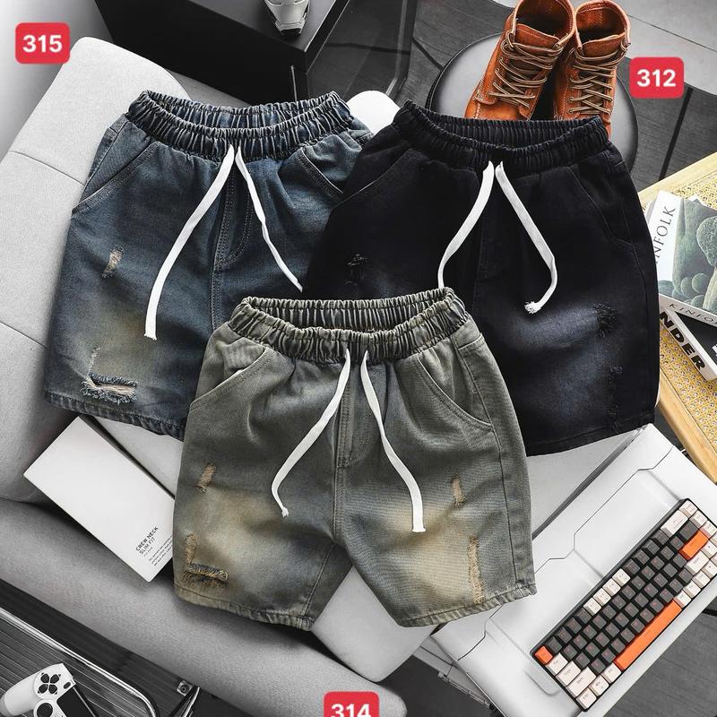  Quần short jeans nam dây rút phong cách hàn quốc cao cấp - Diễm Nhi Store 