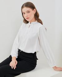Gambar VALINO LADIES BLOUSE LONG SLEEVE RUFFLE PUTIH - D-EAGB22-A5 - 12 dari VALINO ID Kota Administrasi Jakarta Timur 4 Tokopedia