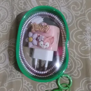 Kotak Penyimpanan Kabel Data Transparan / Penutup Pelindung Kabel Portabel / Tas Penyimpanan Headset Charger Kabel Data Boneka PVC Transparan 10x6x3.5cm