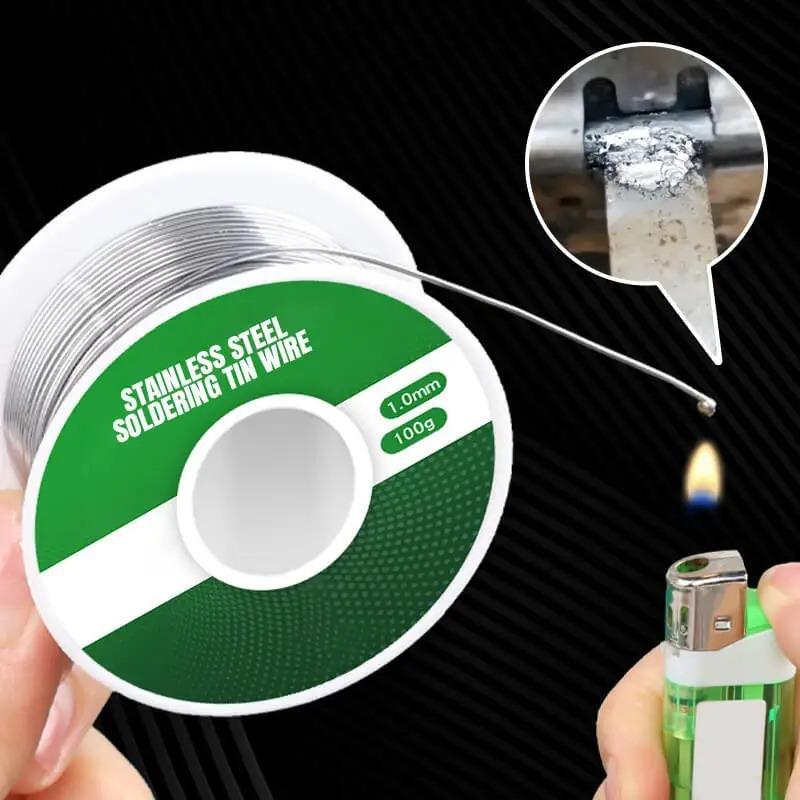 Dây hàn nhiệt độ thấp, 100g, mới, vật liệu thép không gỉ, đồng, Niken, kẽm, nhôm và sắt, dây hàn dùng một lần, que hàn 0