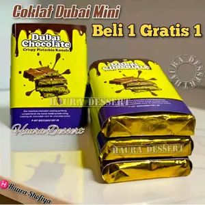 BELI 1 GRATIS 1 Coklat Dubai Mini 85 gr Chocolate Pistachio Kunafa Cokelat Dubai Kecil Crunchy Viral