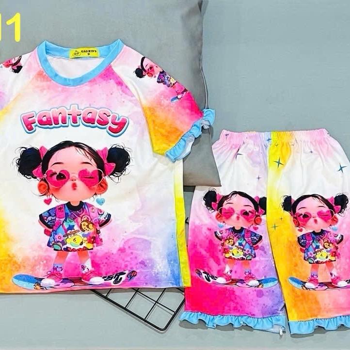 MÃ A57 Áo phông quần ngố bèo cho bé gái từ 12kg-42ky chất thun lạnh co giãn bốn chiều