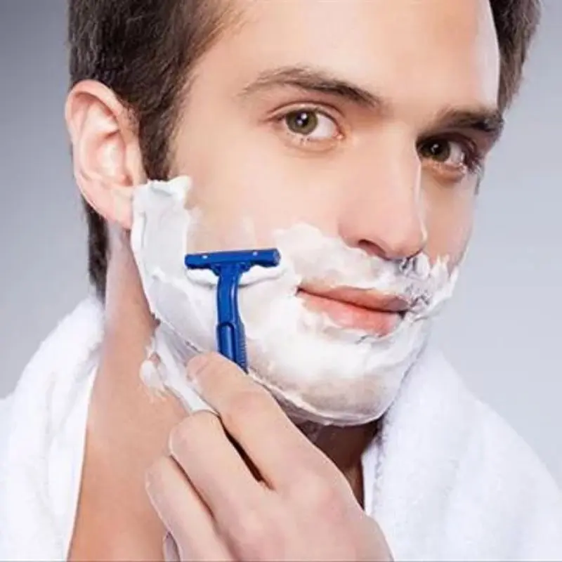 Alat Cukur Kumis &Jenggot Biru 2 Mata Pisau Tajam