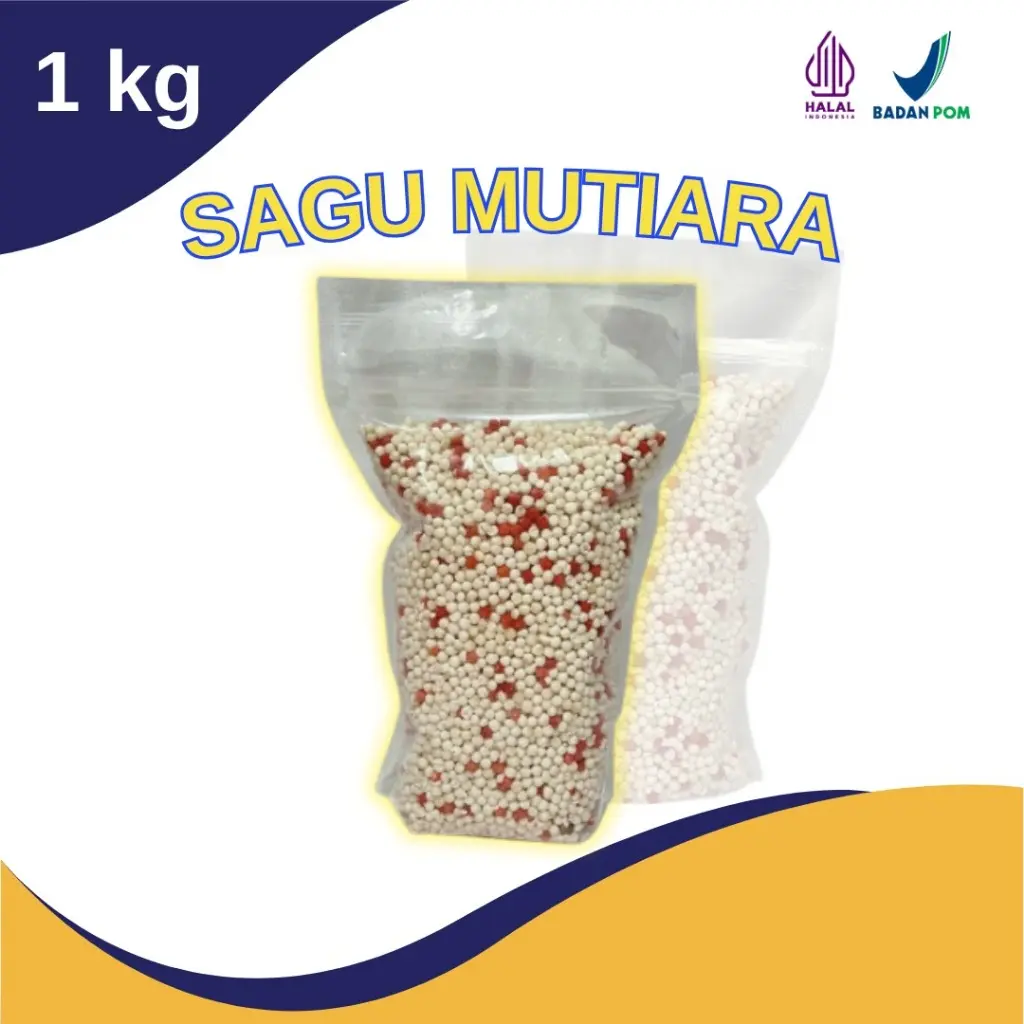 Sagu Mutiara (Bahan Es Teler, Topping Minuman) | 1KG | 500gr