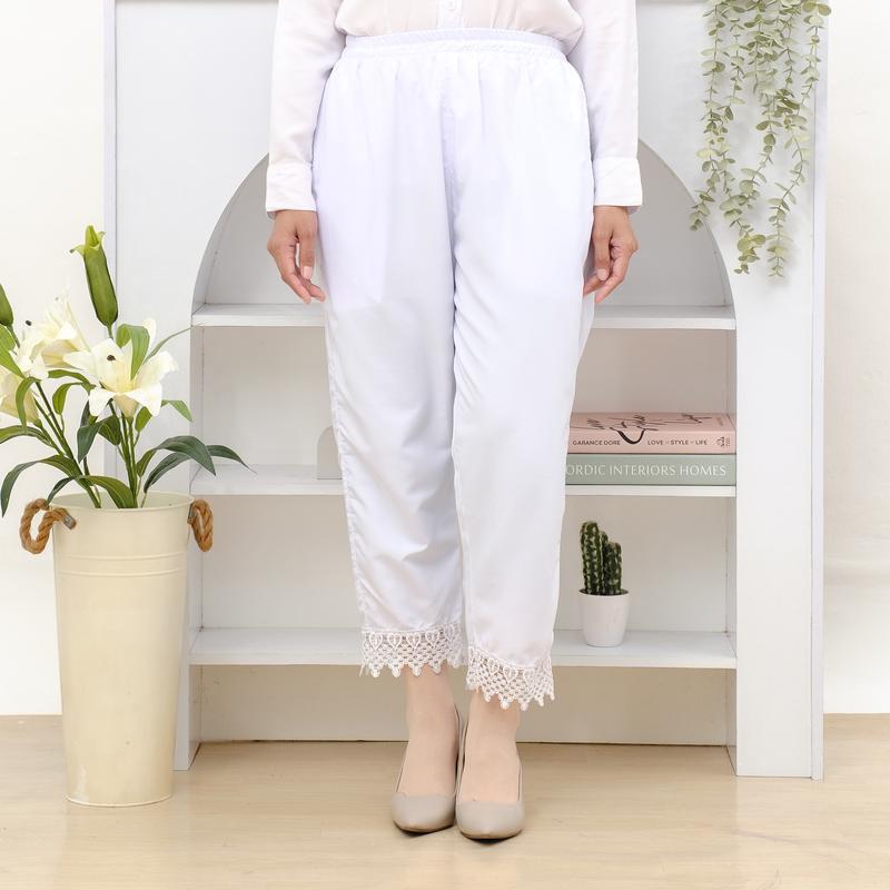Celana panjang Ihram renda Polos Wanita Bahan Katun Perlengkapan Haji Dan Umroh Muslim 0