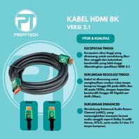 Gambar ProffTech Kabel HDMI 8K 2.1 High Speed 15 Meter dengan Dukungan Dolby Atmos & DTS HD untuk LED TV, PS4, Xbox, dan Perangkat Gaming Lainnya - Gold, Aluminium - 1,5 Meter dari ProffTech Indonesia Kota Administrasi Jakarta Pusat 3 Tokopedia