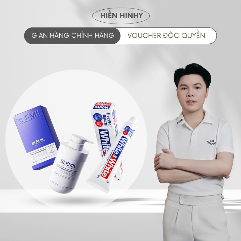 [KOL Vũ Thái Bình] Ủ Hỗ Trợ Trắng Da 577 Blemil + Kem Đánh Răng White & White Lion Nhật Bản 150g