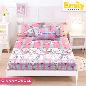 SPREI MOTIF CINNAMOROL NEW UK 180X200 KING & UK 120X200 SINGLE // SPREI ANAK MOTIF KARAKTER LUCU