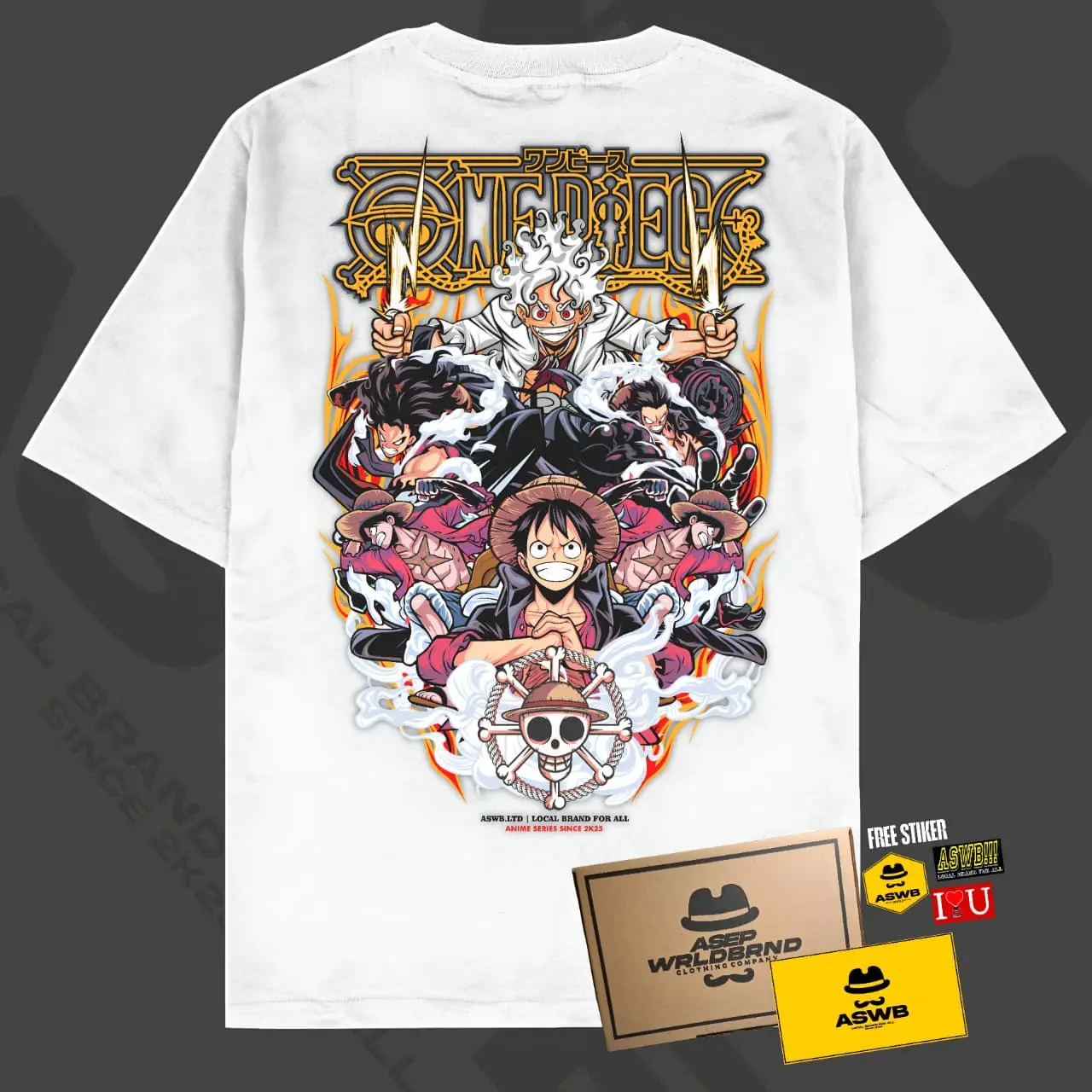 ASWB Kaos Distro Pria One Piece Series Cotton Combed 24s AS022 - Shop ...