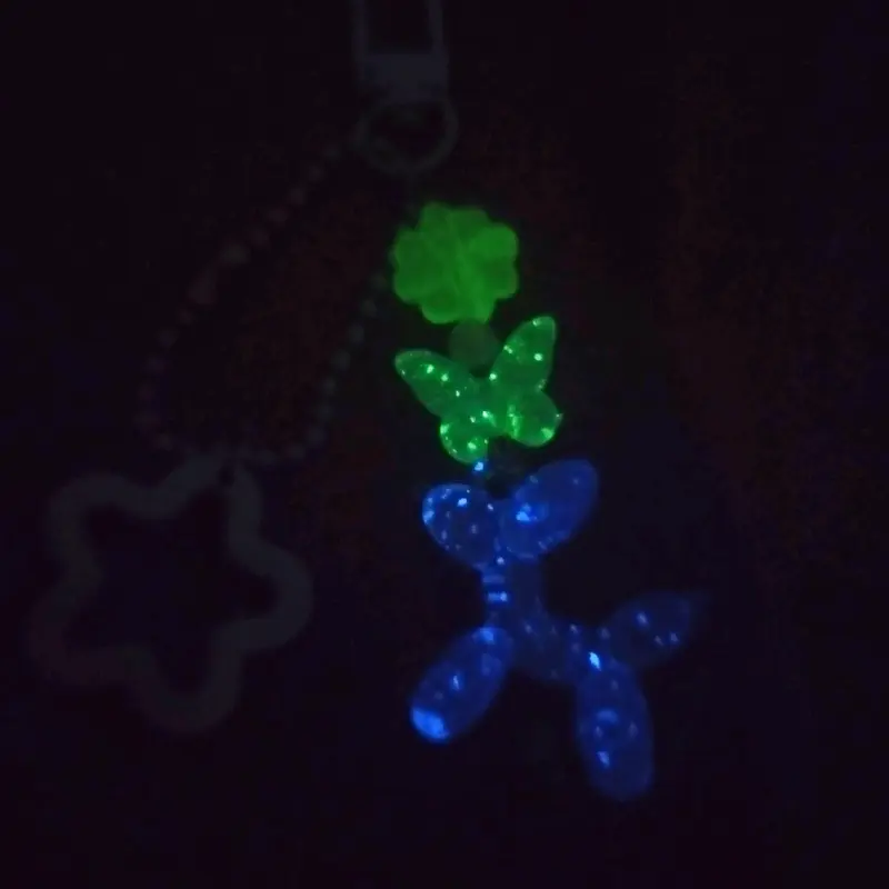 (Glow in the Dark) Gantungan Kunci Poodle Dog Keychain Puppy Lucu Ganci 1