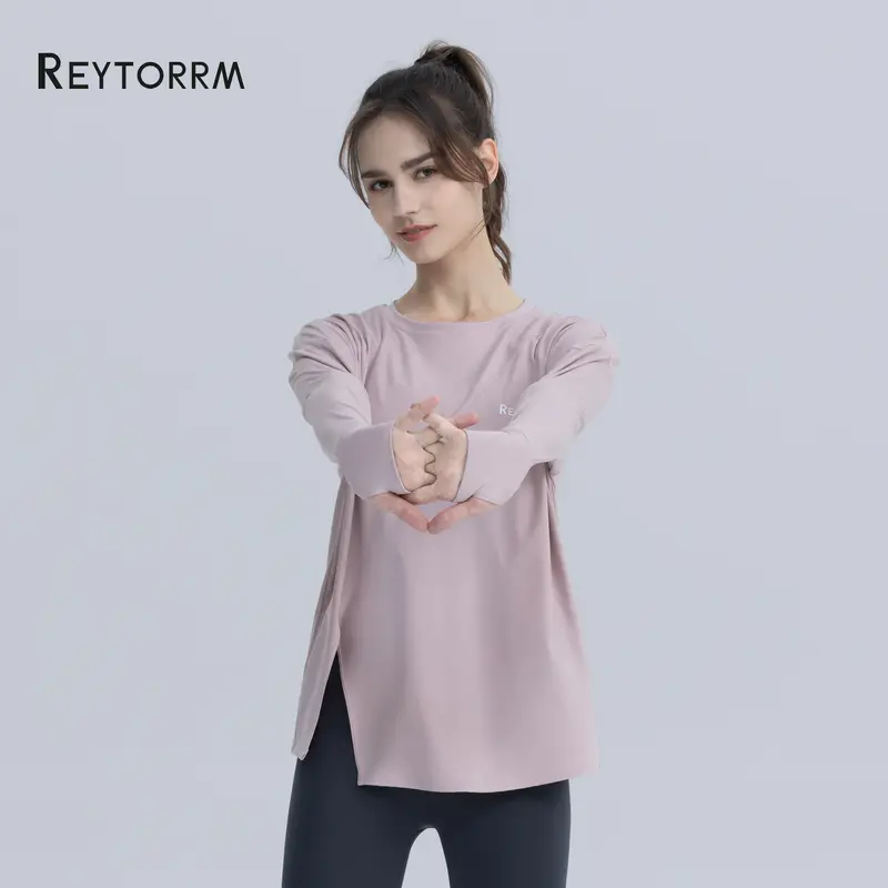 Reytorrm Baju Atau Atasan Olahraga Wanita Lengan Panjang Kaos Long Sleeve T-Shirt Yoga oversize Sport. (CX009) 4