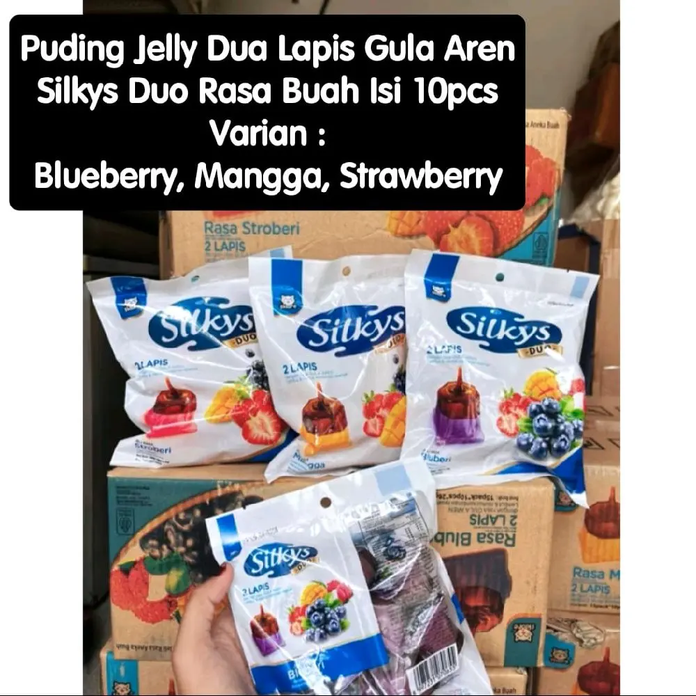 ( Cek Varian Rasa Chat Dulu ) Silkys Duo Gula Aren 260g Pudding Jelly Silky Puding Jeli Dua Lapis ( Isi 10 Pcs x 26g ) Expired 2026 Produk Rawan Rusak Saat Pengiriman Embun Mart Sidoarjo