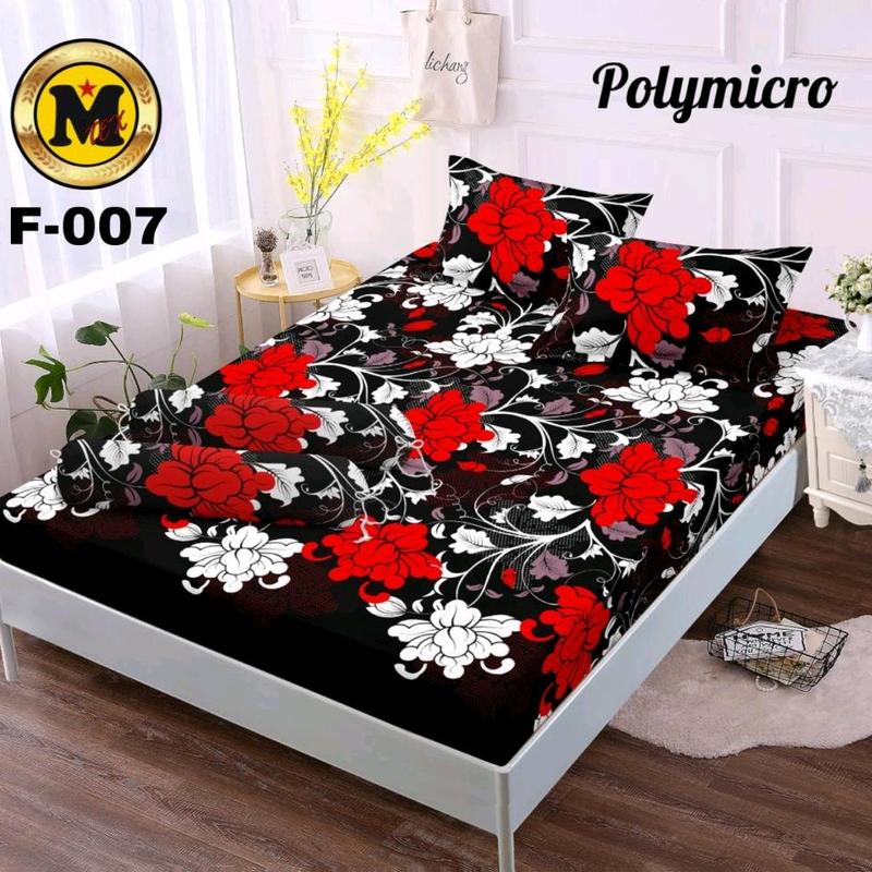 SEPREI MOTIF BUNGA AESTHETIC 180*200 160*200 JUMBO FREE 2 SARUNG BANTAL 1 GULING Springbed 6