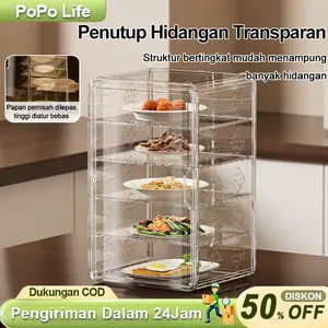 【COD】Tudung Makanan Multilayer / Tudung Saji 3-5 Susun / Rak Serbaguna Bertingkat / Wadah Penyimpanan Makanan / Tudung Saji Kedap & Anti Lalat dengan Tutup