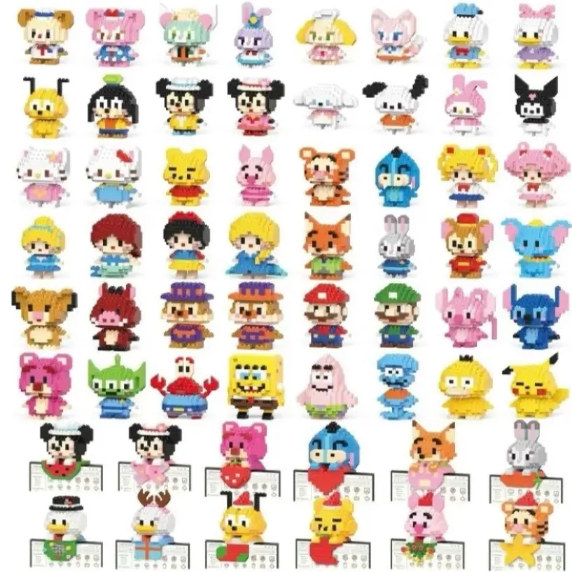 Mainan puzzle anak nanoblock rakit susun mini lucu berkarakte Hadiah Kadooo Toys Balok