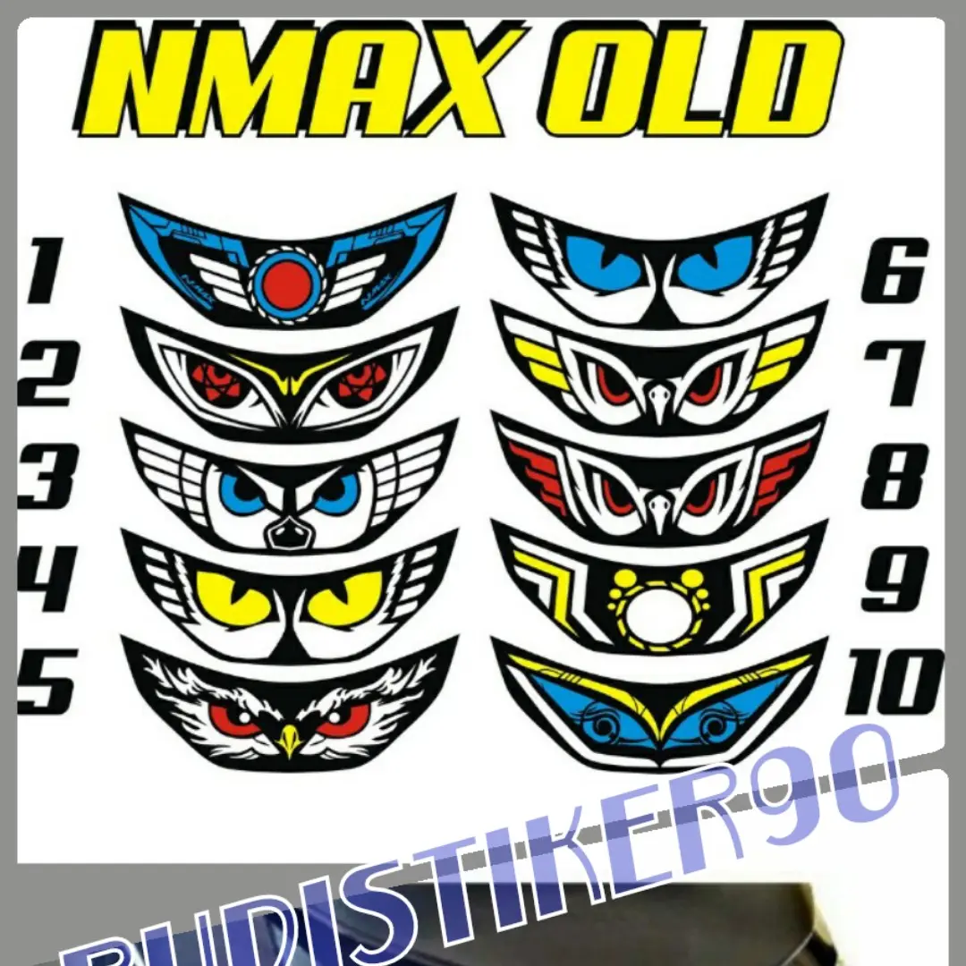 Stiker lampu depan N MAX old