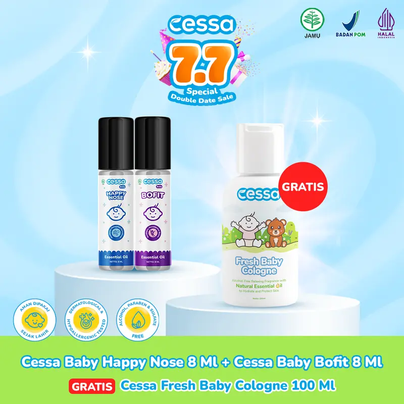 B.Buy 2 Get 3 - Cessa Baby Happy Nose 8 Ml & Baby Bofit 8 Ml Free Fresh Baby Cologne 100 Ml 0