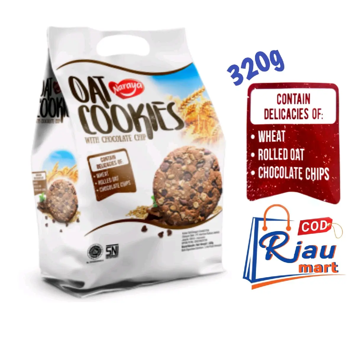 Oat Cookies Naraya Kukis Oat Dgn Coklate Chip
