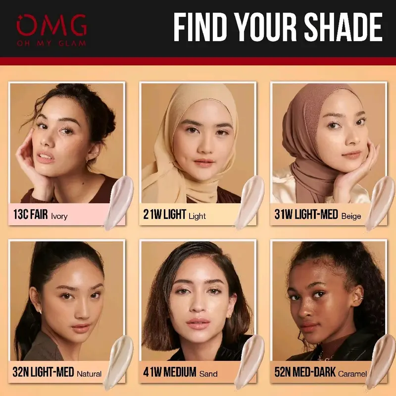 OMG Coverlast Liquid foundation SPF 20 PA++ 20 ml / Alas bedak / oil control Long lasting BPOM 1