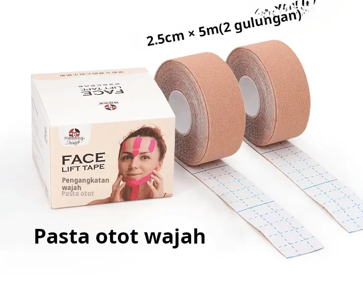 Stiker otot, lipatan nasolabial, stiker otot, keran kulit, selotip, dan pengangkat tidur samping 5