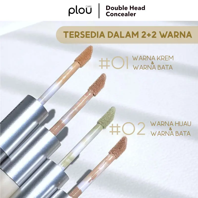 HERORANGE Double Head Stick Highlighter Concealer 2 in 1 Soft Shadow Primer Mencerahkan Menyembunyikan Bintik Jerawat Secara Alami Kosmetik Tahan Lama Long Lasting Contour Bronzer 5