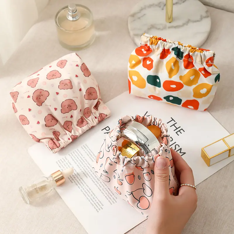 Dompet Kecil Serut Organizer Bag Travel Airpods Charger Tas Pouch Penyimpanan Serbaguna Lipstick Kosmetik Mini - TS1516