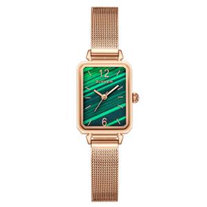 GUANQIN Women's Watch Fashion Retro Square Watch Ladies Square Round Dial Quartz Watch Watch Leather Strap Elegant Simple Waterproof Watch for Women