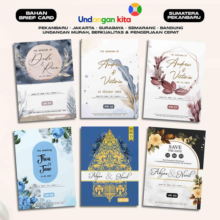 Gambar (100Pcs) Undangan Pernikahan Bahan Briefcard BC 150gsm Borderless Tersedia Jakarta Surabaya Semarang - UK 01 dari Undangan Kita Kota Administrasi Jakarta Barat Tokopedia