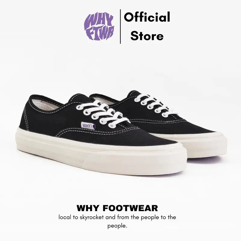 Why Footwear 36 - 45 Otentik Sambo Black White Og - Sepatu Sneakers Casual Pria Wanita 2