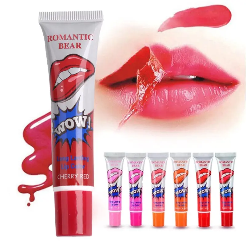 5 colors Waterproof Long Lasting Liptint Matte Liquid Lipstick Lip Gloss Color Peel Off Mask Lip