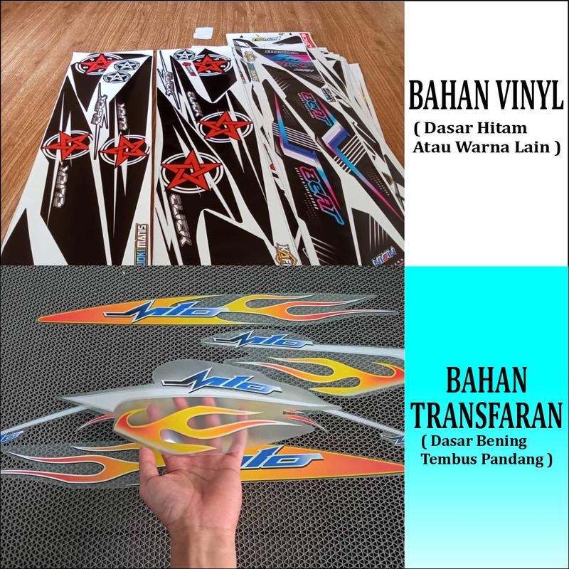Striping Tranparan honda beat deluxe sticker motif simple polet bintang styles 8