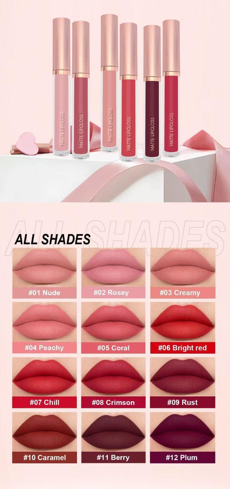 Product Introduction of MIRSIST - Matte Lipgloss Lipstik Matte Nude Tahan Air Longlasting 12 Shades Harum Lipstick Lipmatte 1