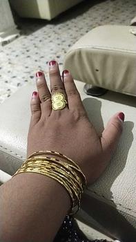 Product Review of gelang kroncong set 12 motip bambu 6 motip cantik maret edisi eid mubarok mewah Emas Gold from b**a 0