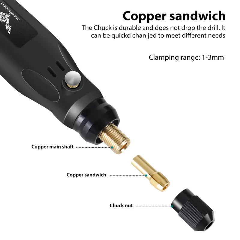 JENABOM Mini Cordless Rotary Tool, USB Charging, 5-Speed Rotary Tool Kit, Multi-Purpose 3.6V Power Rotary Tool for Sanding, Polishing, Drilling, Etching power  tools 3