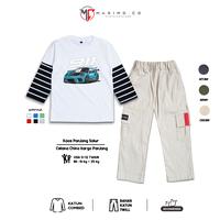 Gambar MAXIMO.CO Setelan Baju Kaos Anak 911 Car Salur Panjang dan Celana Chino Kargo Katun Panjang Warna Cream Usia 3-12 tahun Fashion Anak - Set 1, Setelan M ( 10-15 kg ) dari Maximo Clothing Store Kab. Bandung 2 Tokopedia