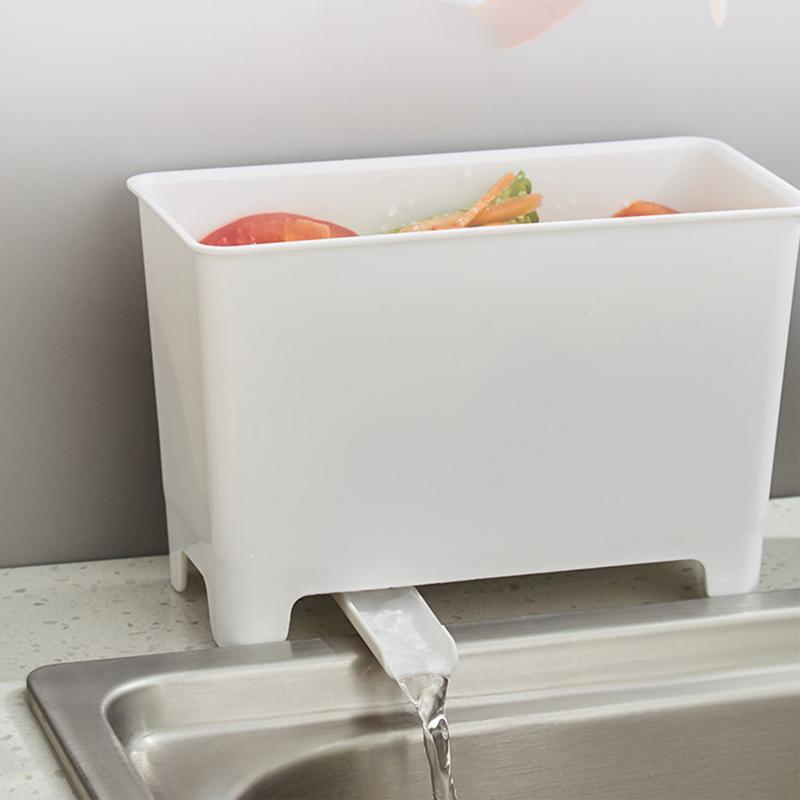 Kitchen trash can sink kitchen waste drain bucket food residue soup filter drainable trash can storage bucket 8