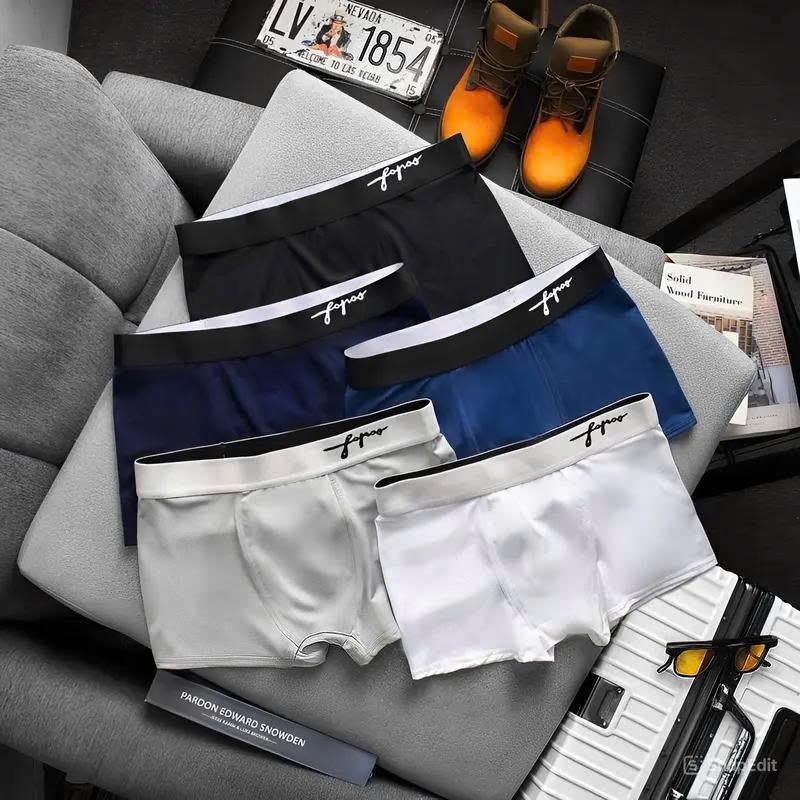FAPAS Combo 5 Quần Boxer Thun Lạnh Nam Co Giãn 4 Chiều [Hàng Loại 1] - Quần Sịp Đùi Menswear Thoáng Mát & Thấm Hút Mồ Hôi Tốt