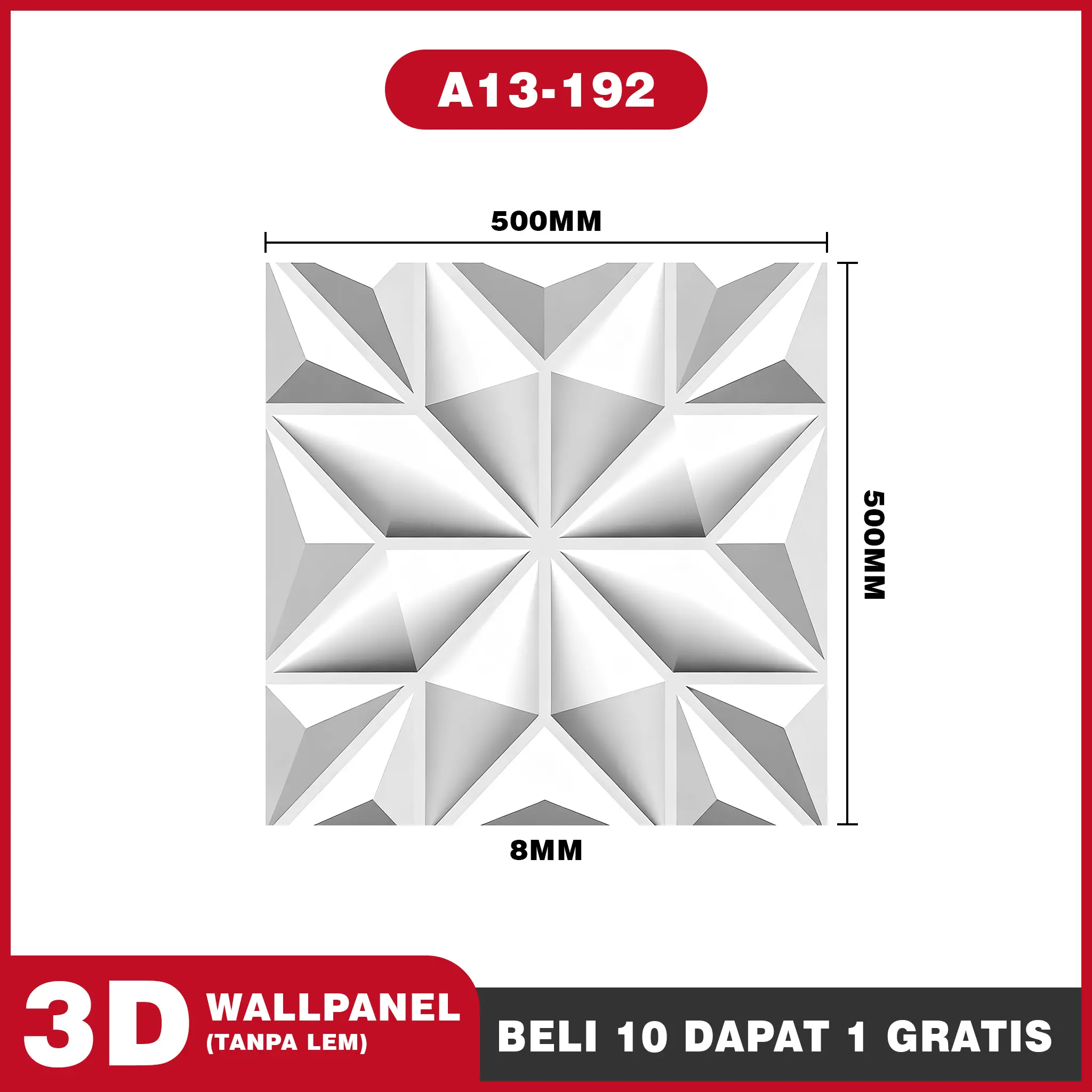 A13-192   |   11 PCS (50cm×50cm)