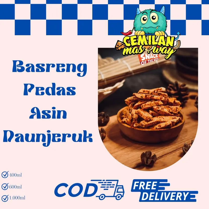 Cemilanmasway BASRENG BERISI 220gr TOPLES (600ml) 1