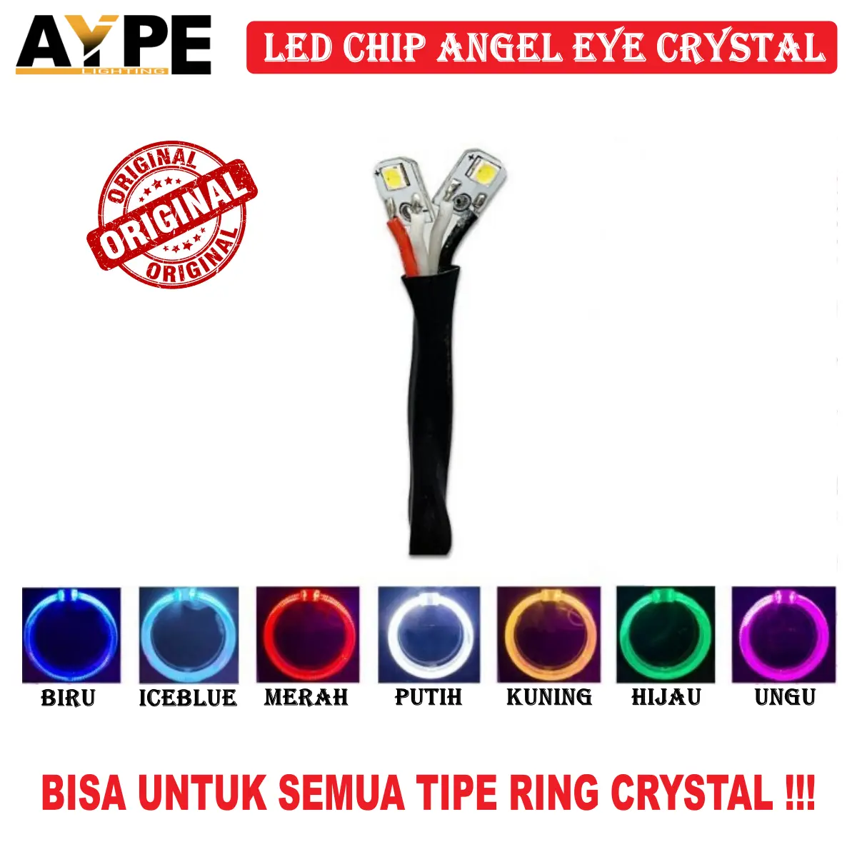 Led Chip Angel eye Kristal ring Only Chip Led Tanpa Ring Shroud Chip Led Universal