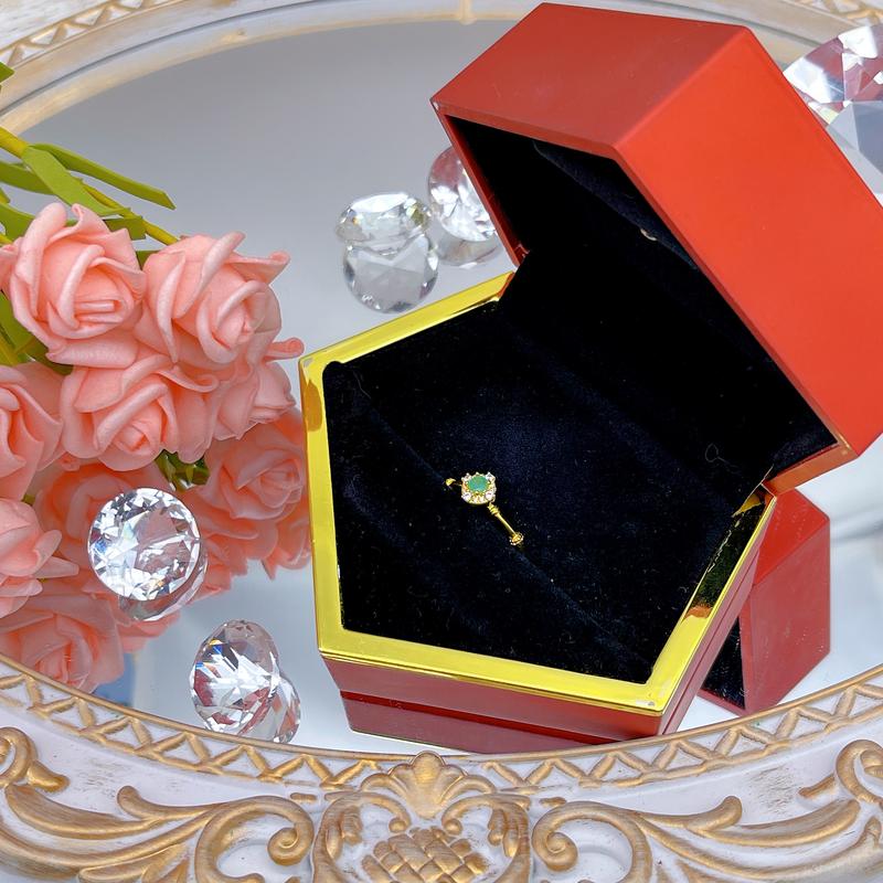 Product Introduction of S925 emerald 02 ring Birthday Daily Anniversary 3