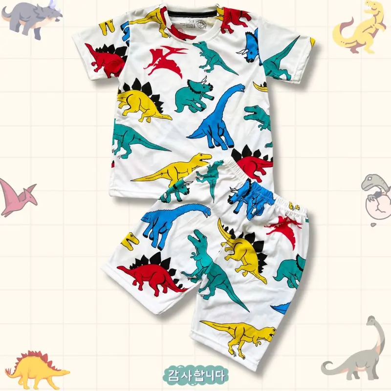 BIG SIZE BAJU ANAK FULPRINT SETELAN ANAK LAKI LAKI DINO ALAM 4