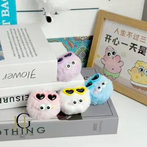 GANTUNGAN KUNCI BAG CHARM POMPOM KACAMATA LOVE GK-2007 UNIK SOUVERNIR COD